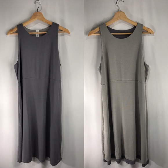 Athleta Dresses & Skirts - Athleta Reversible Santorini High Neck Dress Gray